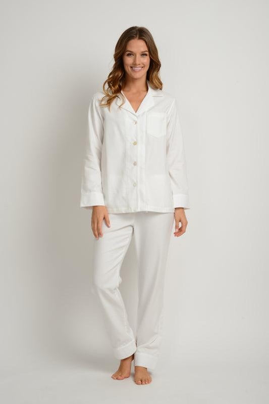 White Portuguese Flannel Pajamas