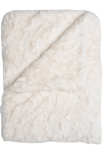 Luxe Faux Fur Throw Cream