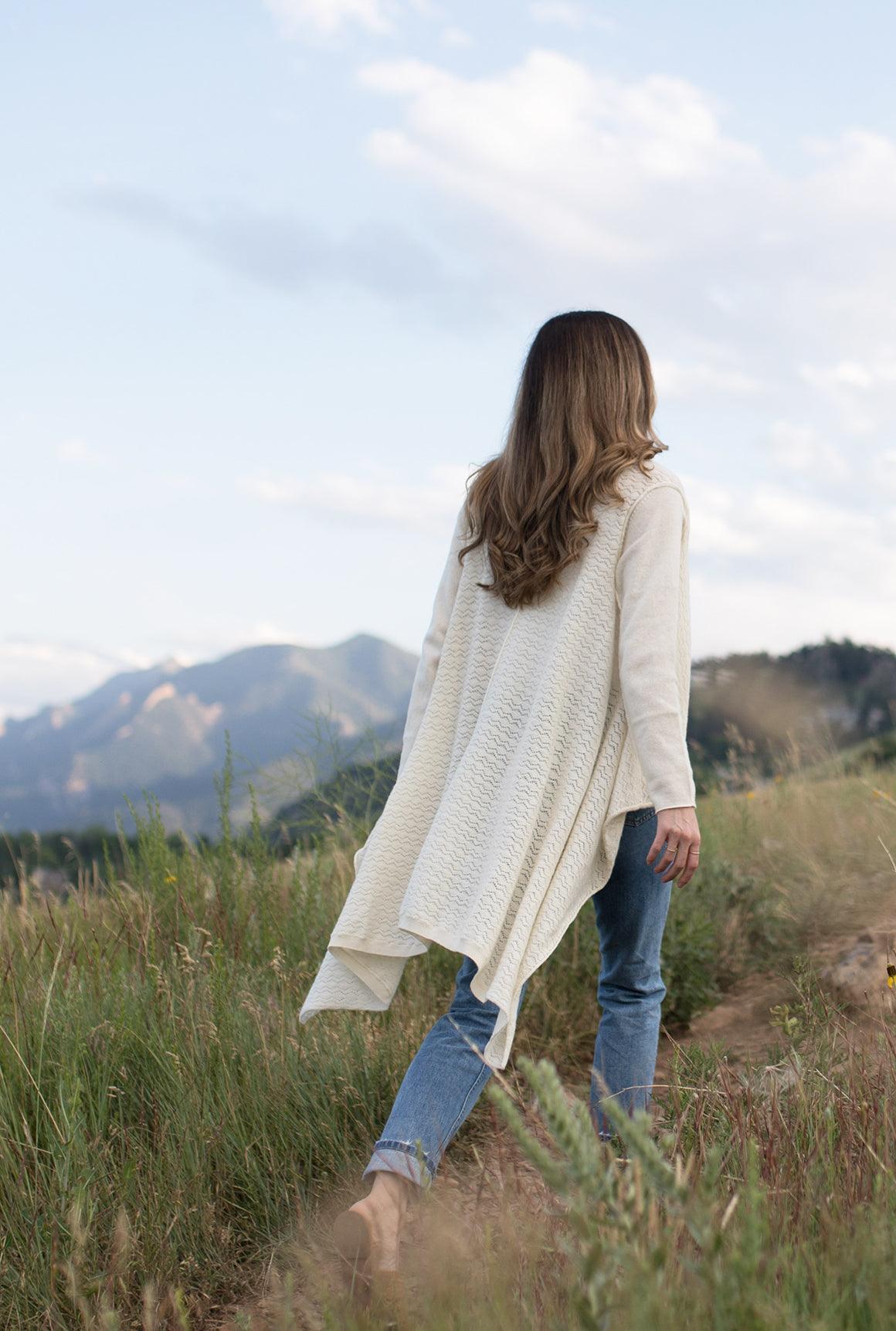 Cashmere Pointelle Cardigan