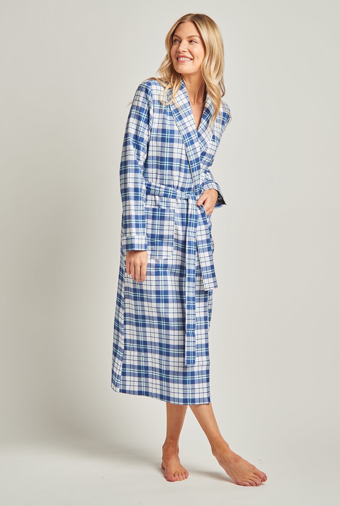 Brushed Cotton Flannel Robe, Nightwear & Robes Sale